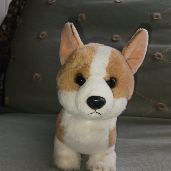 Aurora Purely Luxe CORGIE PUP Puppy Dog Brown White Soft Fur 11" Plush - Picture 3 of 7